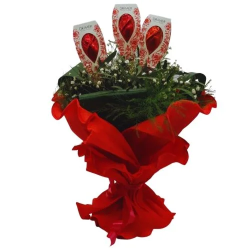 Ramo de 3 rosas de chocolate